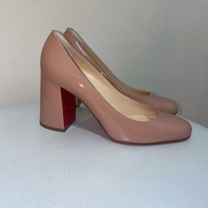 Christian Louboutin Nude Baobab Chunky Heel